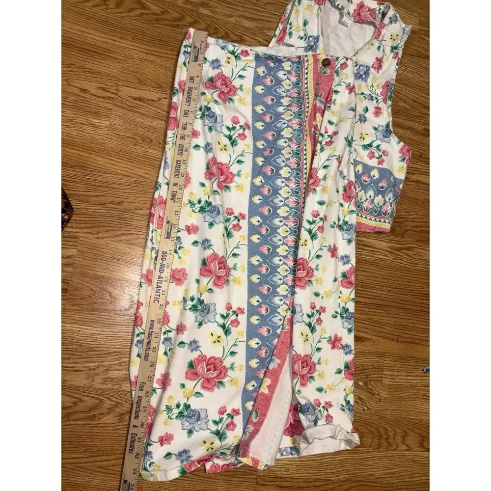 Vintage NWOT Vivaldi Jeanswear Floral Vest Skirt Set USA Made 90s Cottagecore